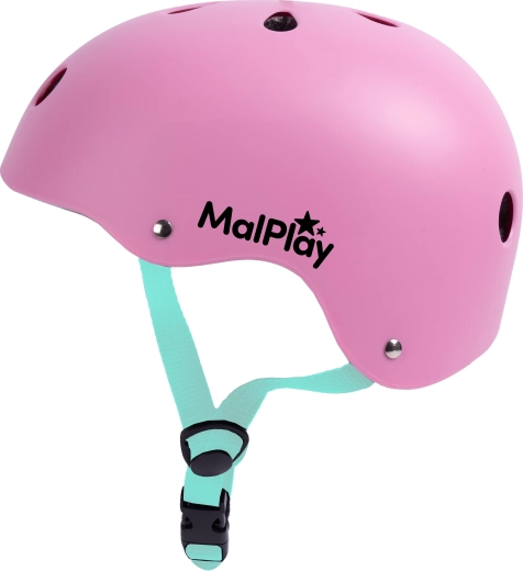 Kinderfahrradhelm SafeKiddo pink‑türkis (S 48–54 cm)