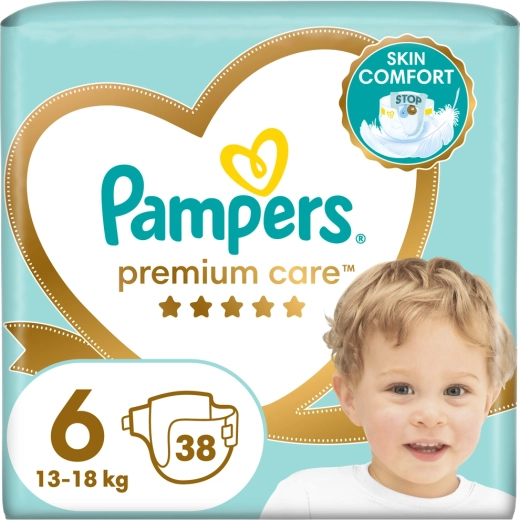 Pampers Premium Care baby diapers size 6 (13 kg+) 38 pcs