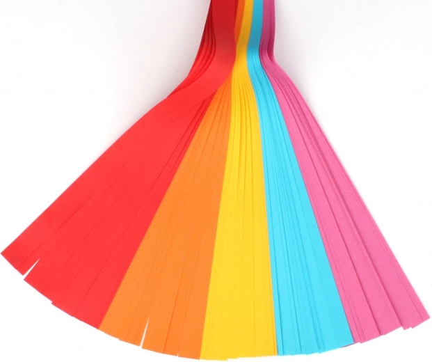 Zestaw kolorowych papierowych pasków do plecenia i rękodzieła 250 szt.