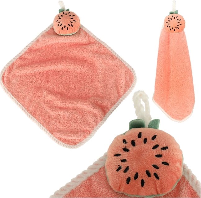 Children's hand towel for preschool 30 × 30 cm – pink watermelon