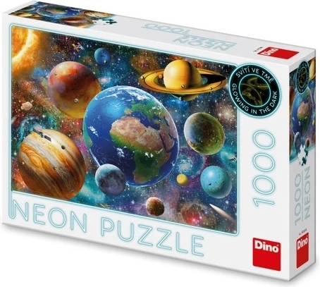 Puzzel Neon Planeten 1000 Stukjes Dino