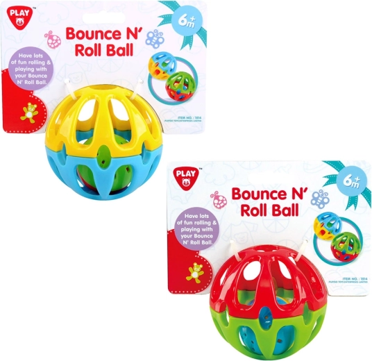 Playgo palla di gomma rimbalzante con campanellino per bambini