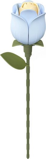 ROBOTIME ROKR puzzle 3D rosa blu – fiore senza colla, 37 pezzi