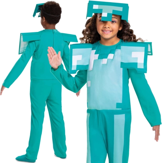 Kids Costume MINECRAFT Diamond Armor 109–126 cm (ages 4–6)