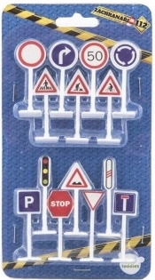 Traffic Signs – Educational Set of 14 pcs, 5.5 cm Plastic Models