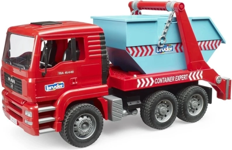 Bruder MAN TGA dump truck with container