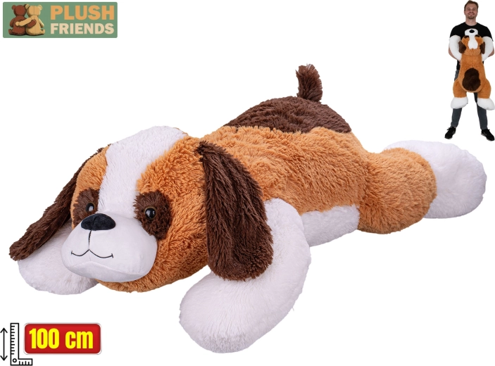 Plyssaint bernhard 100 cm – liggende krammeven fra kollektionen Plush Friends