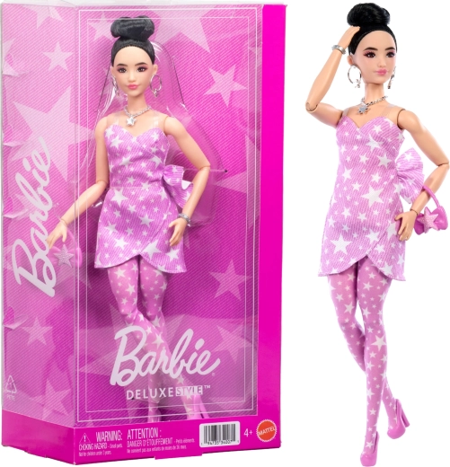 Barbie deluxe style bambola in denim rosa con accessori