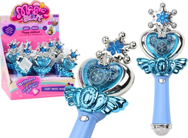 Magical Princess Wand with Colorful Lights and Sounds – Blue