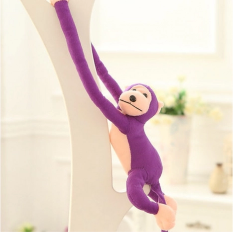Plush Purple Monkey with Sound 60 cm