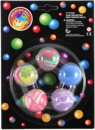 Palline rimbalzanti marezzate – set di 5 pezzi