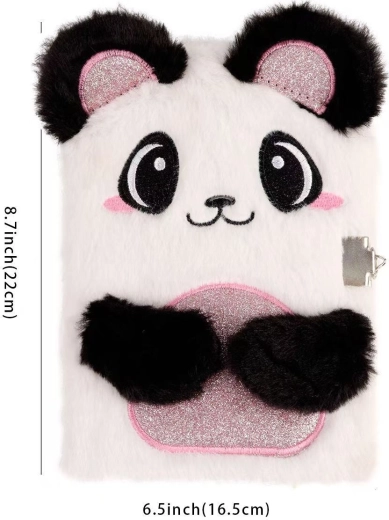 Plush Panda Diary with Lock