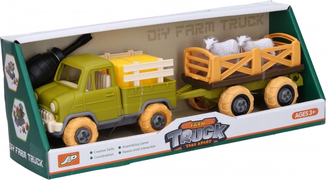 Screw-together animal transporter truck 28 cm
