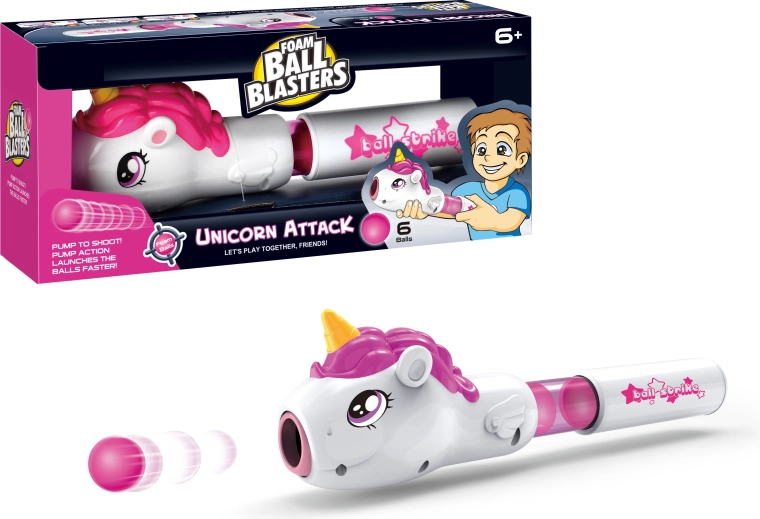 Airsoft-pistol Enhjørning med 6 patroner til børn