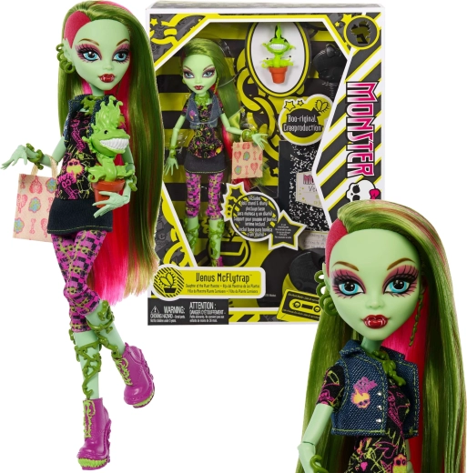 Monster High Venus McFlytrap dukke 26 cm Creeproduction med tilbehør og kæledyr