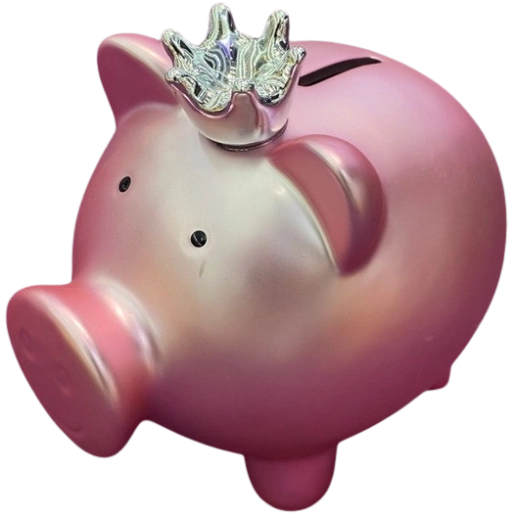 Kerámia malacpersely koronával