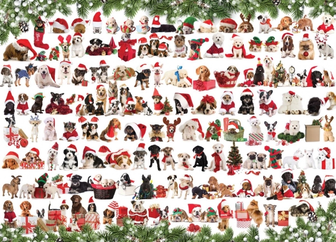EUROGRAPHICS Puzzle Christmas Dogs 1000 Pieces