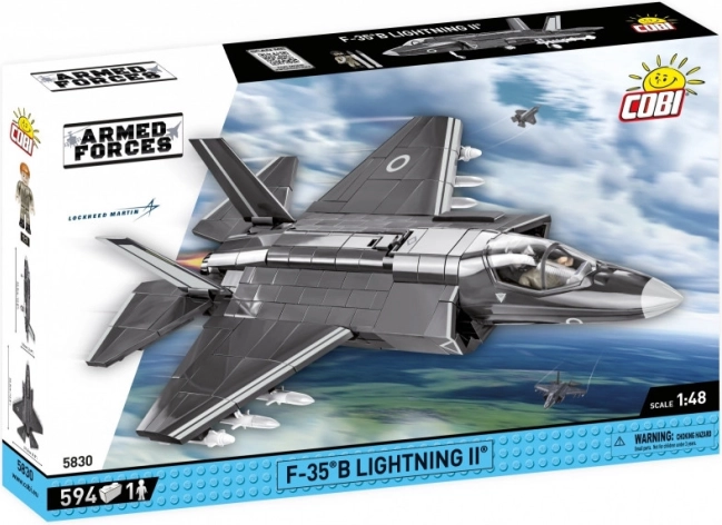 F-35B Lightning II Fighter Jet Model from Bricks