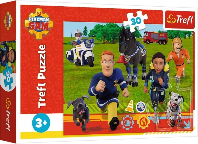 Sestavljanka Gasilec Sam – pripravljeni pomagati, 30 kosov, TREFL