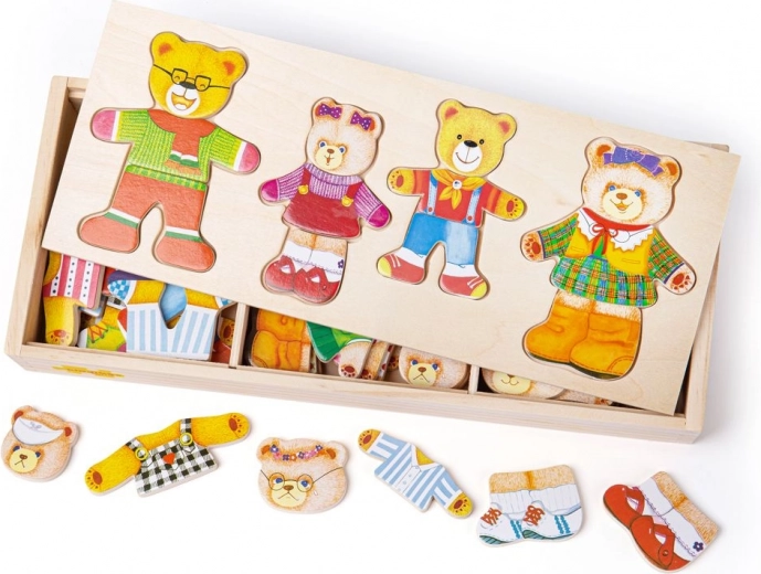 Bigjigs Toys Dress-Up Puzzle Bear Family