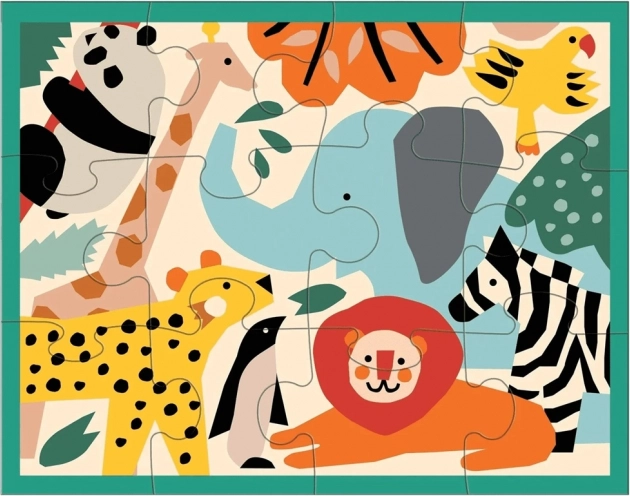 Mudpuppy sestavljanka živali v živalskem vrtu, 12 kosov