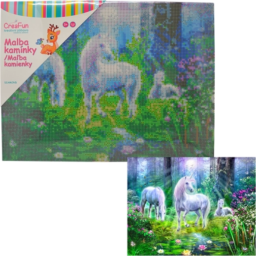 Diamond Painting Pegasus in the Enchanted Forest 30 × 40 cm