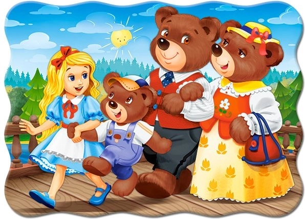 Puzzle 30 pezzi Riccioli d'Oro e i tre orsi