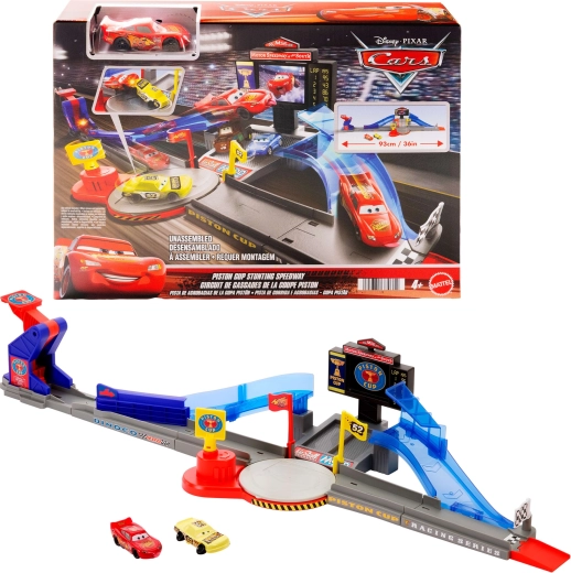 Stunt Track Golden Piston DISNEY PIXAR CARS 90 cm + McQueen Car