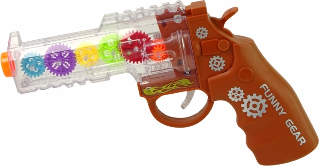Toy Gun with Light and Sound Effects Brown