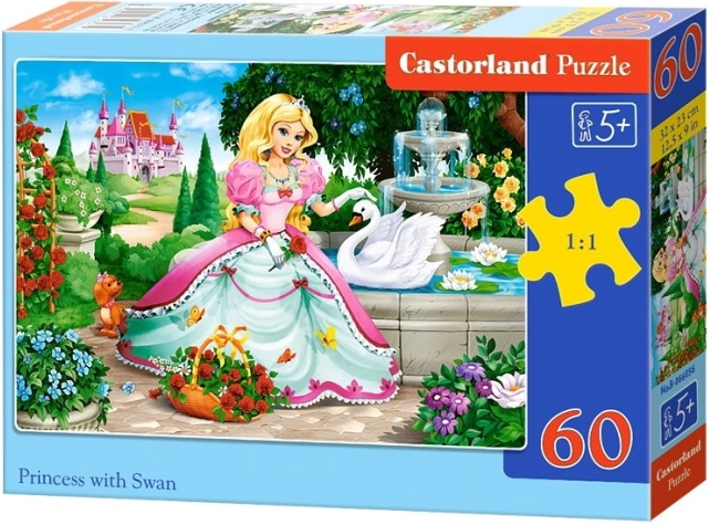 Puzzle 60 Pieces - Princess with Swan