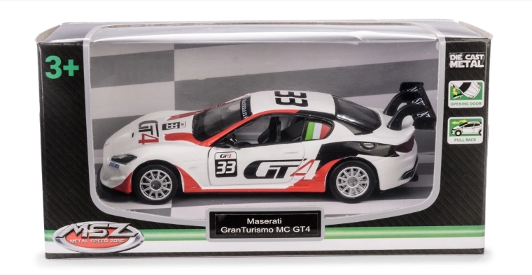 Modellauto Maserati GranTurismo MC GT4 1:43 mit Pull-Back-Antrieb