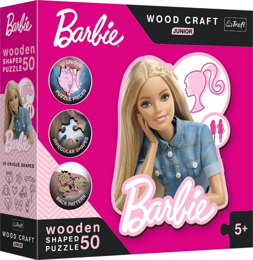 Houten Barbie-puzzel voor kinderen 50 stukjes