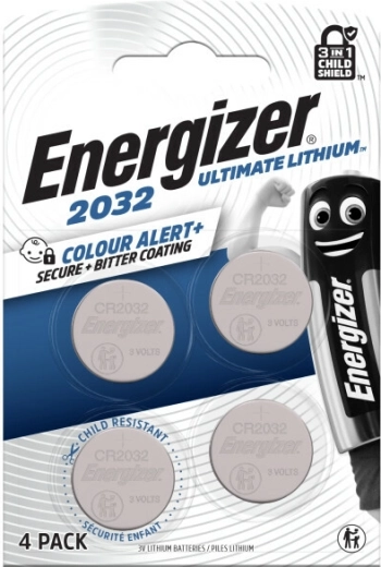 Energizer Ultimate Lithium CR2032 gumbasta baterija 4 kom s tehnologijom Color Alert