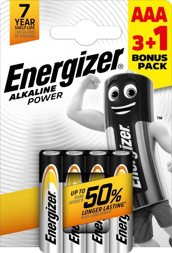 Alkalne baterije AAA Energizer Alkaline Power 3+1 gratis