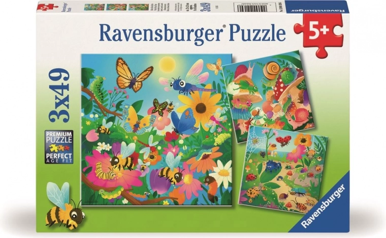 Puzzle Insect Friends 3x49 pieces