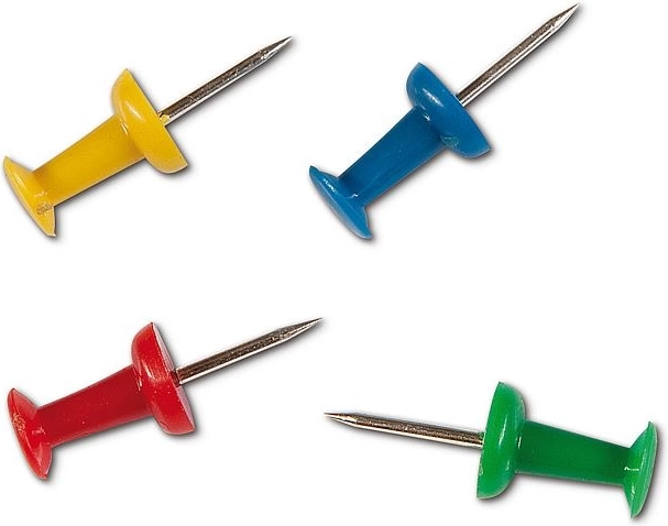 Épingles de carte CONCORDE, colorées, 100 pcs