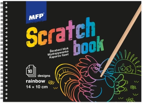 Karcolós kép blokk 14x10 cm mix/szivárvány