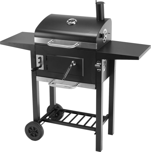 Curron barbecue da giardino con camino e coperchio