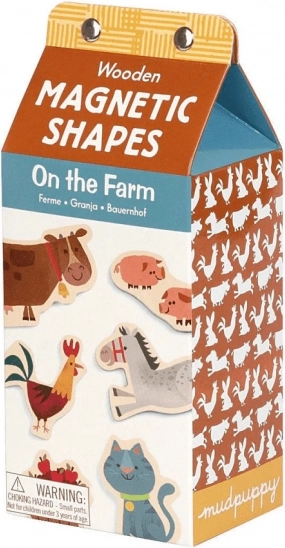 Mudpuppy wooden magnetic farm set