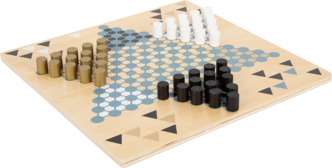 small foot Game Barricades and Halma Gold Edition – double-sided wooden board game