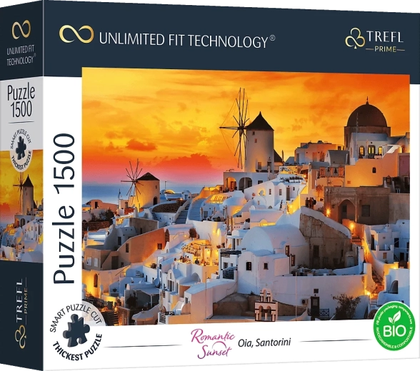 Puzzle TREFL UFT Romantic Sunset: Oia, Santorini 1500 Pieces
