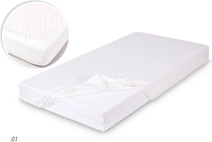 Bambus-Spannbettlaken 60 × 120 cm weiß BABYMATEX