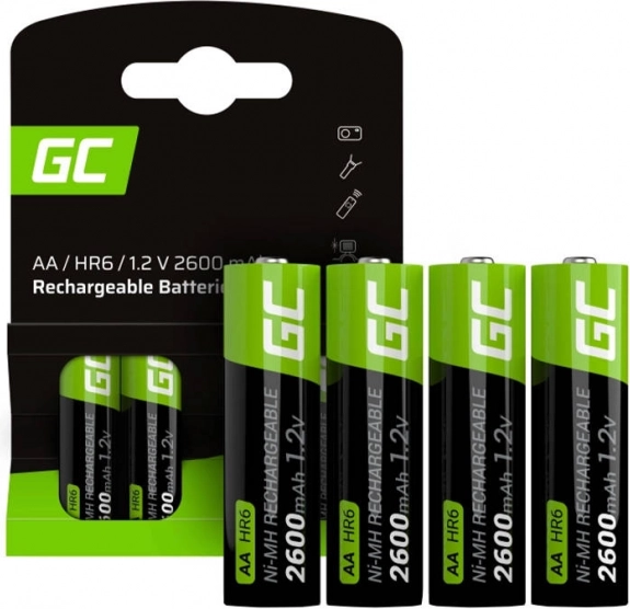 Nabíjecí baterie Green Cell AA R6 2600 mAh – sada 4 ks