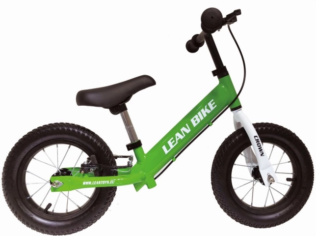 Bicicletta per bambini CROWN verde con ruote gonfiabili