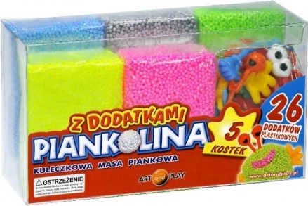 Pasta modellabile in schiuma 5 colori con 26 accessori