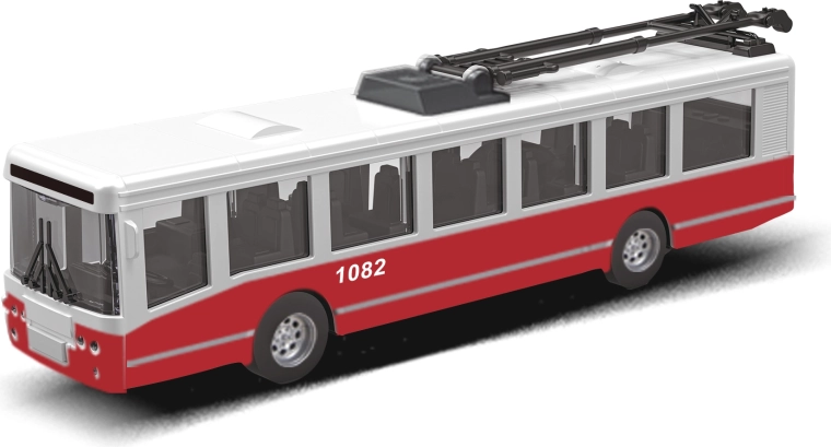 Trolleybus OV rood 16 cm