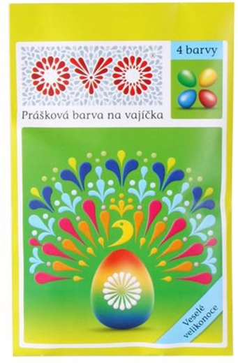 Práškové farby na veľkonočné vajíčka – 4 farby