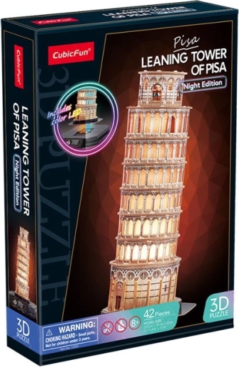 Puzzel 3D LED Nachteditie: De Scheve Toren van Pisa