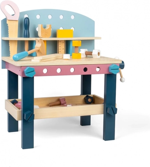 BIGJIGS TOYS Wooden Kids Workbench with Tools