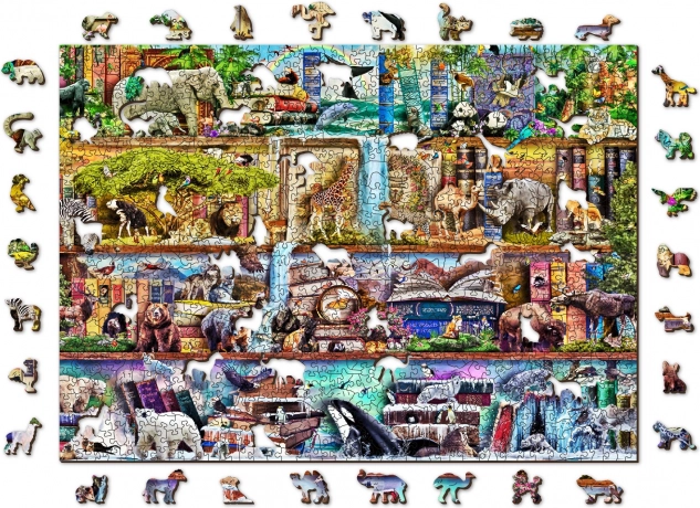 WOODEN CITY Wooden Puzzle Amazing Animal Kingdom 2-in-1, 1010 Pieces ECO